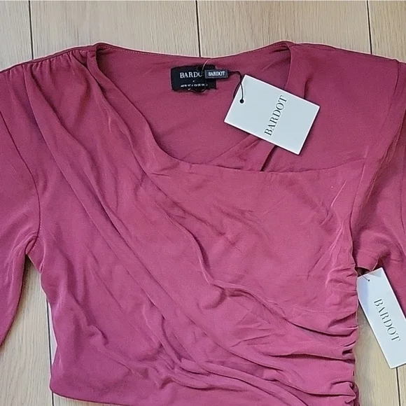 NWT Bardot Rosa Ruched Mini Dress M - Picture 4 of 8